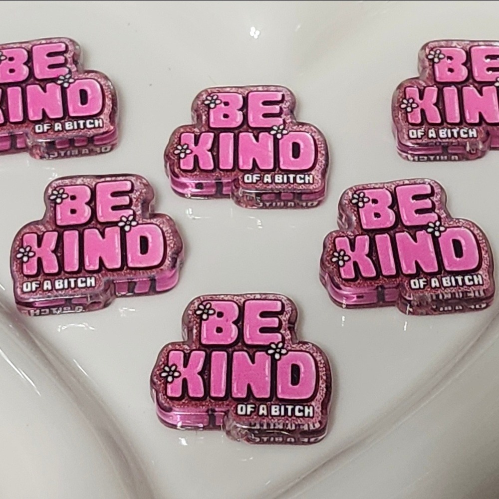 Spicy Be Kind of a B$tch Beads 2 Pcs Focal Bead Beaded Pen Charm Jewelry Crafts